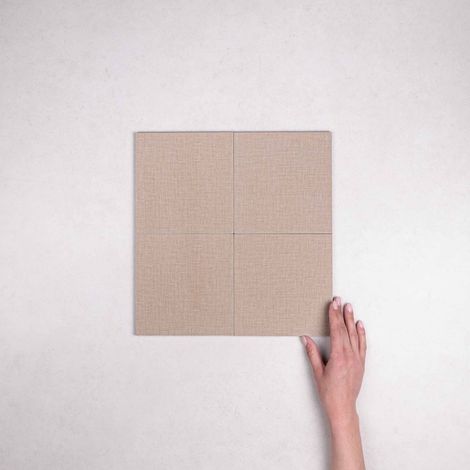 Carrelage Imitation Carreaux de Ciment SIBEL 15x15 cm Chataigne Uni Clair (1/4)