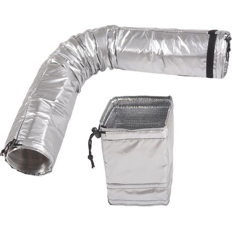 Gaine isolante pour tuyaux de climatisation portables gaine de protection pour tuyaux d'échappement de 5 et 5,9 pouces de diamètre.