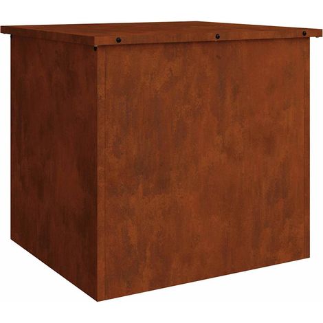 Boîte de Rangement Extérieure Rouillé 55 x 50,5 x 50 cm Acier