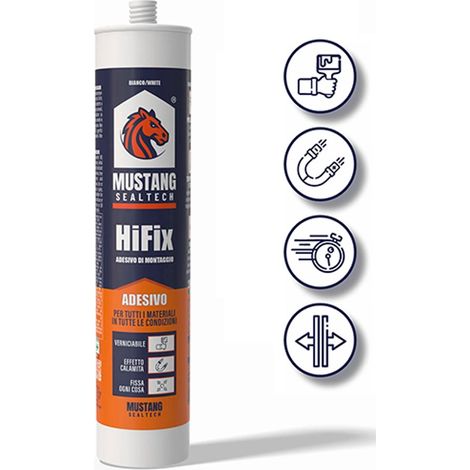 ADESIVO DI MONTAGGIO MS "HIFIX" EXTRA FORTE 290ML BIANCO VERN. MUSTANG
