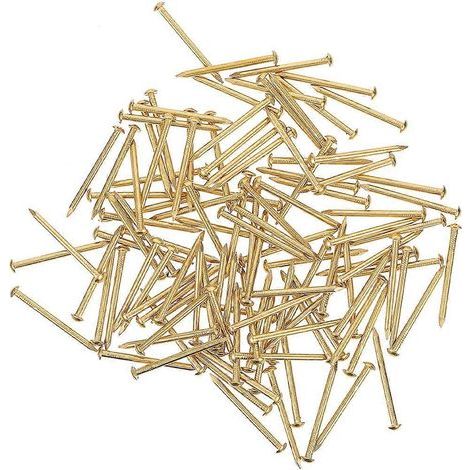 2030 Möbelbefestigungsnägel, Bilderaufhängenägel aus Metall und Kupfer (DIY) – 0,12 x 1,2 cm – Gold (1/4)