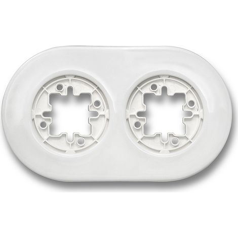FONTINI Plaque 2 postes porcelaine blanche DO (1/3)