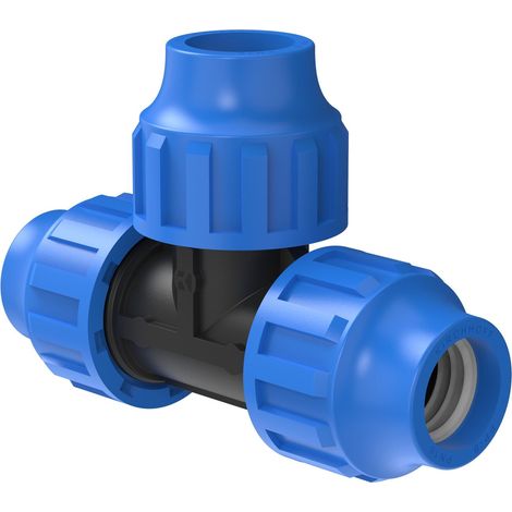 PP T-Stück, 20 mm, Klemmfitting für HDPE (1/4)