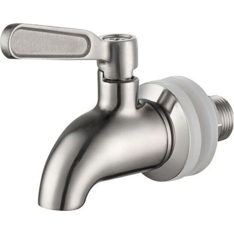 Robinet de Tonneau,16mm Distributeur de Boissons,Robinet pour Tonneau de Bière, Robinet pour Vin - en Acier Inoxydable et Taille (1/4)
