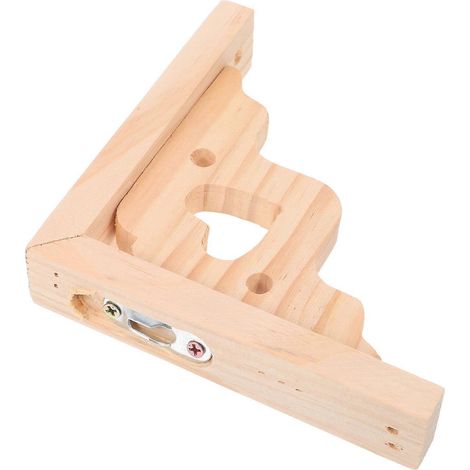 Support d'étagère triangulaire en bois massif pour un support en bois durable (1/5)