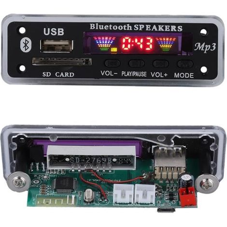 SDM01BT + U-DX Bluetooth 5.0 Ecran 4 couleurs Module de carte de décodage MP3 FM APE FLAC (Noir) (1/4)