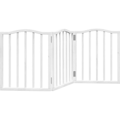 Porte pliante pour chien, modèle en 3 parties, 150 cm, bois de peuplier. (1/5)