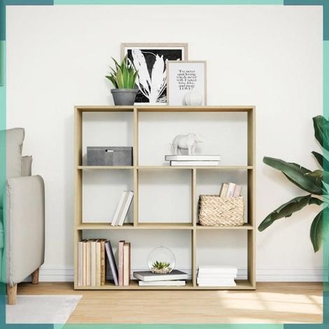 858050 étagère séparatrice de pièce chêne sonoma 102x29x103,5 cm (1/5)