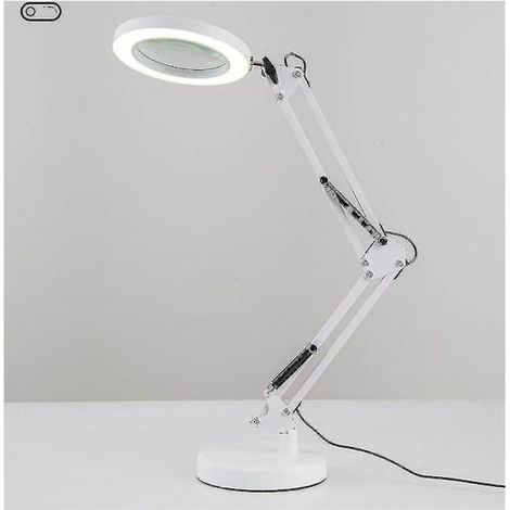 Loupe grossissante 30x avec lumière et 3 modes de couleur, lampe de table loupe à luminosité réglable sur 10 niveaux [RM] (1/2)