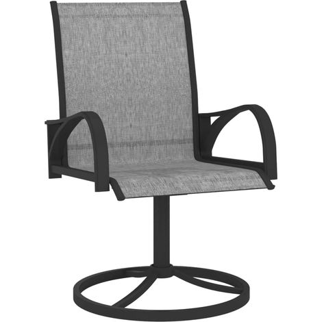 Maison Exclusive - Sedie da Giardino Girevoli 2 pz in Textilene e Acciaio Grigie