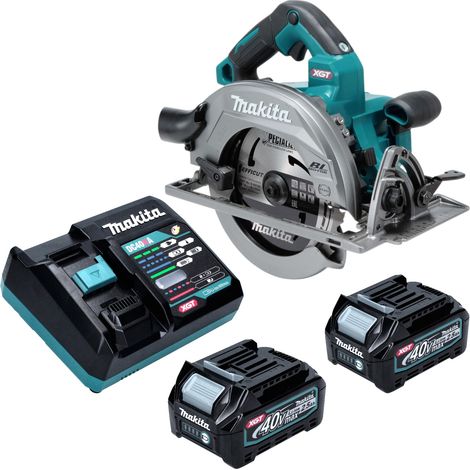 Sierra circular a batería Makita HS 003 GD201 de 40 V máx., 190 mm, sin escobillas + 2 baterías de 2,5 Ah + cargador (1/5)