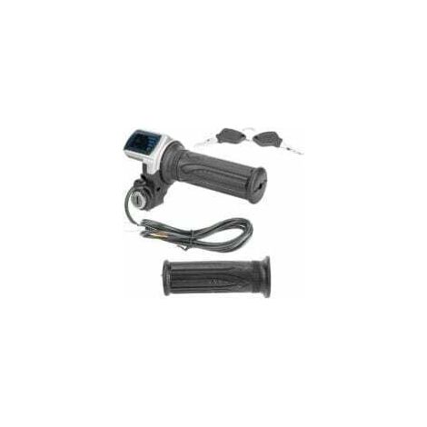 Poignée d'accélérateur électrique Accélérateur à Demi-Torsion 36V avec indicateur de Puissance à LED Serrure à clé pour Motos électriques Scooters Moto (1/4)