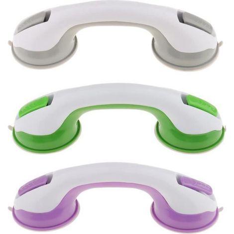 3x Barre d'Appui Ventouse Barre D'appui WC Porte Poignée Ventouse - 28x9x7cm (1/4)