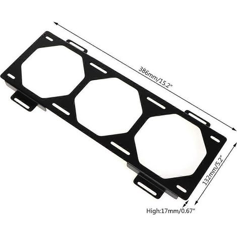 Support de montage DIY pour radiateur de ventilateur 12/14 cm - 120 240 360 480 mm - SPJ-360M (1/4)