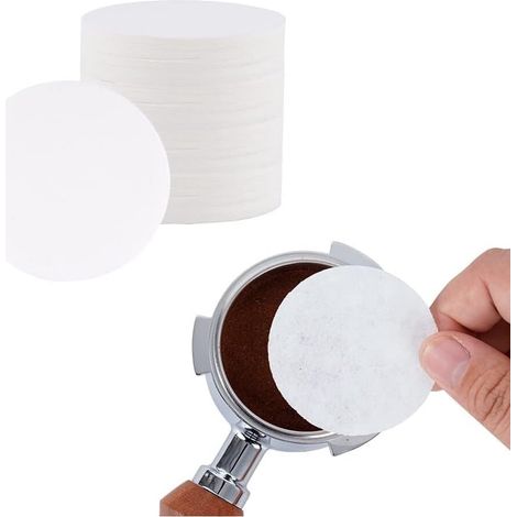 Des filtres à café, papier de 58 mm, set de 100 pièces, neclorinate machines à espresso (1/5)
