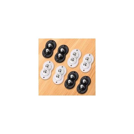 Petite Roulette,8 pcs Mini Roulettes Pivotantes Auto-Adhésives,Petite Roulettes Pivotantes,360 Degrés Poulie Mobile Rotative 2 Roulettes, Adaptées à Diverses Boîtes de Rangement
