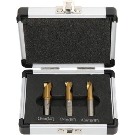 3Pcs Foret à Dépointer, 6.5mm/8mm/10mm Foret Coupeur de Soudage par Points Ensemble Fraises à Dépointer pour Enlever les Joints de Soudure en Tôle (1/3)
