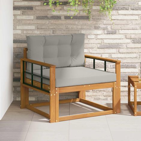 Outdoor Mittelsofa Massivholz Akazie Natur