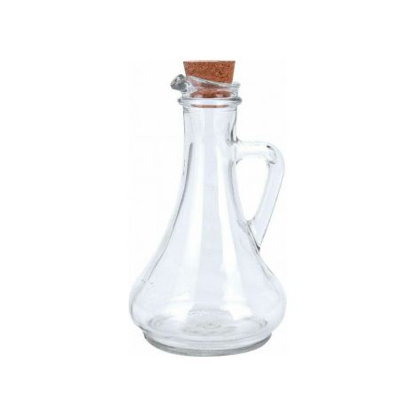 Huilier en Verre Transparent avec Bouchon Liège - 300ml