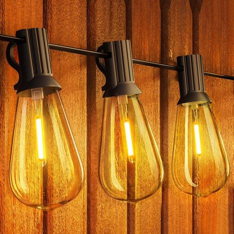 Guirlande Lumineuse Exterieure,18M Guirlande Guinguette Exterieur ST38 30+1 LED Ampoules,Guirlande Étanche IP44,Guirlande Decorative Raccordable pour Jardin,Terrasse,Fête, 2700K Blanc Chaud (1/5)