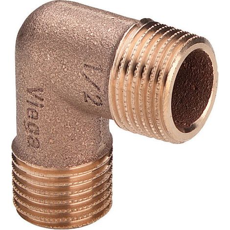 Viega Winkel 90 Grad, R 1/2 Rotguss oder Siliziumbronze Modell 3091, 317973 (1/2)