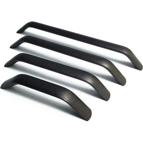 Pair Poignées et boutons de tiroir Cuisine Armoire Porte Poignées Placard Tiroir Chambre Meubles Tirer Entraxe noir 2pcs 96mm (1/4)