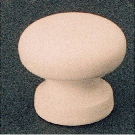 5 x BL POMOLO IN LEGNO D 25 MM LACCATO BIANCO 2 PZ