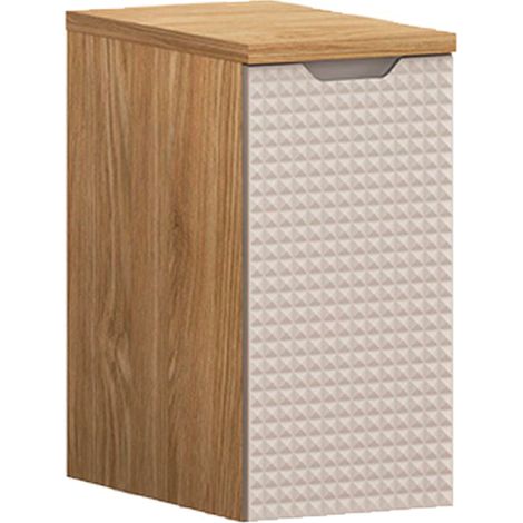 Media columna 1 puerta 30cm Mallory Beige y madera (1/4)