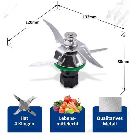 Nuova versione 2024 del set di coltelli universali Thermomix TM5/TM6 TM31 Vorwe (1/4)