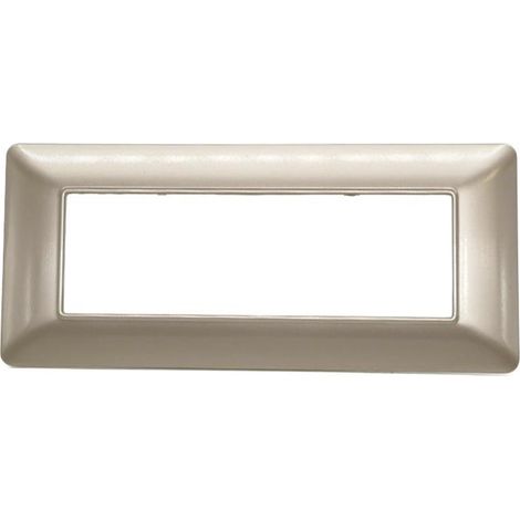 Placchetta per interruttore a 7 posti champagne cassetta 507 compatibile con btcino matix supporto cover (1/2)