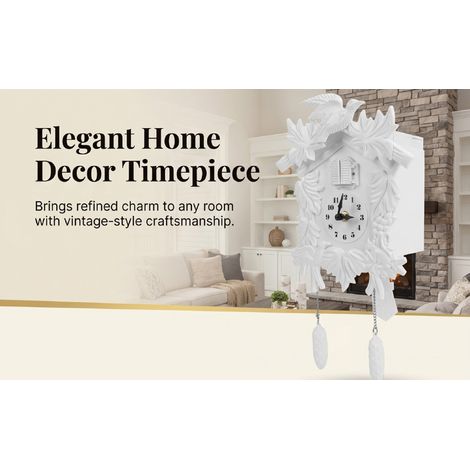 Horloge coucou murale élégante, décoration intérieure, volume réglable, alarme blanche, pour enfants (1/5)