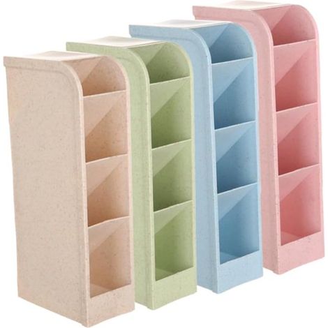Set di 4 organizer da scrivania: organizer per pennarelli, portapenne, organizer per trucchi, vassoio per penne, 20,5 x 9,3 x 5,3 cm (1/5)
