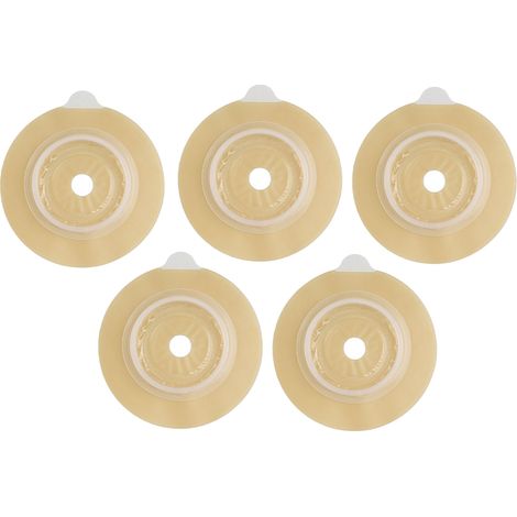 5 pièces barrière de sac de stomie jetable, anti-fuites, châssis colostomie couleur peau (1/5)