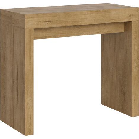 Consolle Allungabile 90-300x42x77 cm in Nobilitato Marrone (1/5)