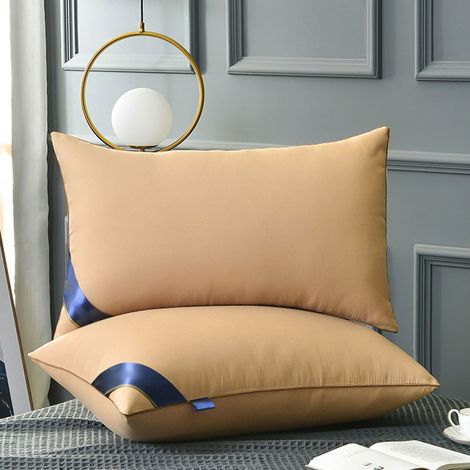 Oreiller En Velours De Plume - Alternative Du Duvet - 42x70cm - Pour Dormeurs Sur Le Côté Dos Ou Ventre - 2 Pièces (1/5)