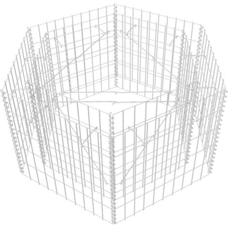 Maison Exclusive - Sechseckiges Gabionen-Hochbeet 100×90×50 cm (1/5)