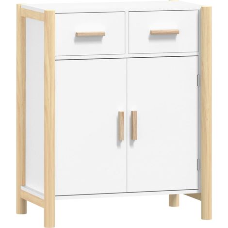Credenza buffet cassettiera mobile contenitore organizer cucina soggiorno soggiorno 62 x 38 x 75 cm derivati del legno bianco 020030379