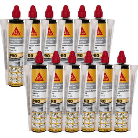 SIKA Anchorfix-1 Evolution - Grau - 300ml - 12er-Set chemische Schnellversiegelungsharze