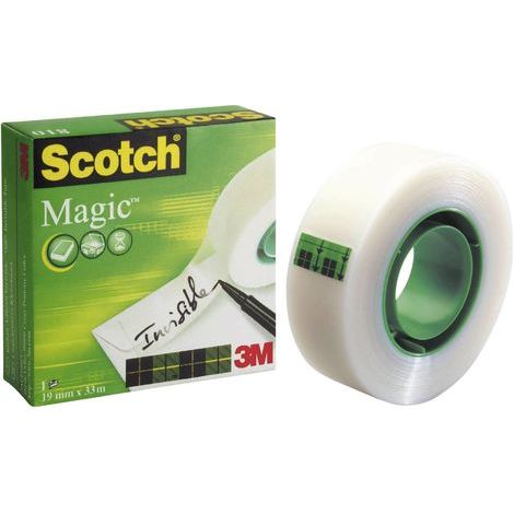 Ruban adhésif Scotch® Magic™ 810 Scotch M8101910 transparent (L x l) 10 m x 19 mm acrylate 1 pc(s) (1/3)