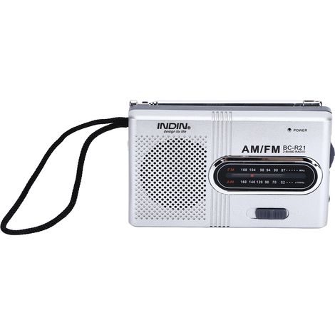 Tragbares Taschenradio, Mini-Radioplayer, AM/FM-Kompaktradio, batteriebetrieben (1/5)