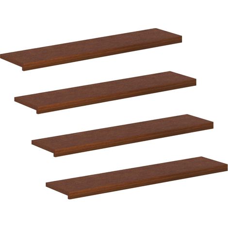 Nez de marche 4 pièces 110 x 30 x 2 cm Marron foncé vidaXL