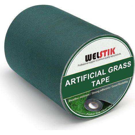 Ruban adhésif pour gazon artificiel, 10 cm x 10 m, ruban de jonction, ruban de couture pour gazon artificiel, pour fixer le gazon vert, simple face. (1/5)