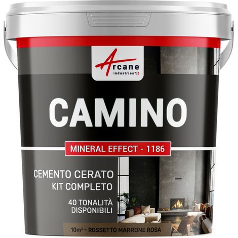 Kit microcemento camino - 10 m² (in 2 strati) Rossetto Marrone Rosa - ARCANE INDUSTRIES