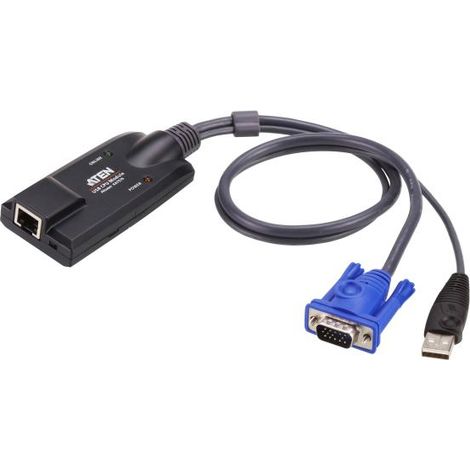 Modulo CPU USB Aten (50 metri) - Cavo adattatore KVM USB-VGA a Cat5e/6, RJ-45, nero, blu, metallizzato, 1x, KA7170-AX (1/4)