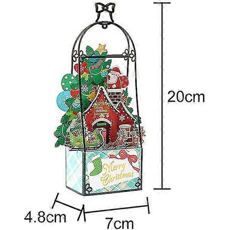 Weihnachtskarte, 3D-Weihnachtskarte, originelles und optimistisches Geschenk, Neujahrsgeschenk (Weihnachtsdekoration)