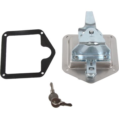 Poignée de verrouillage en acier inoxydable poli pour boîte à outils, loquet pliable de porte de remorque pour camion, camping-car. (1/5)
