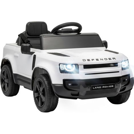 AIYAPLAY Land Rover Defender Licensed 12V Kids Ride on Car w/ Remote, White (1/5)