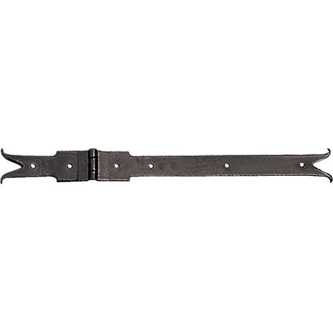 Penture droite charnière à queue de carpe en 540 mm (390/150mm) 35 mm X 4 mm acier cataphorèse noir - TORBEL (1/3)