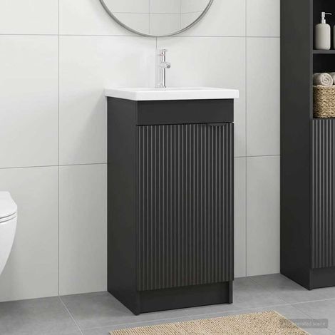 Vanidad de baño con lavabo Negro 42 x 40 x 84,5 cm