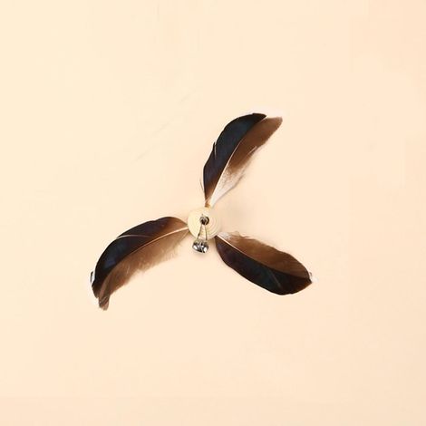 Bell Decorated Replaceable Feather Pendant Accessory Practical Interactive Playing Part For Cat Wand